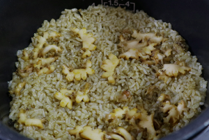 전복밥 밥솥 요리